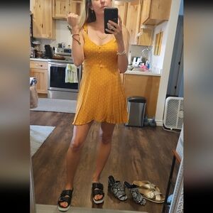 38. Polka Dot dress - Mustard, Medium